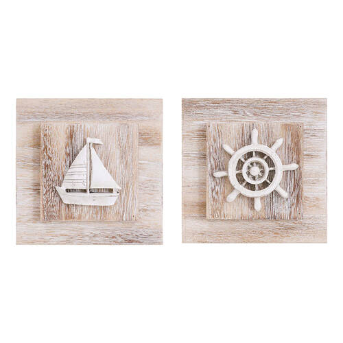 2PK LVD Wall Art Natural Hanging Decor 16x16cm Assorted