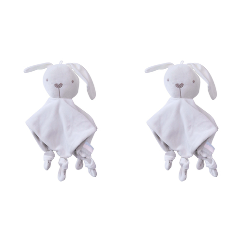 2PK LVD Comforter Blankierattle Bunny Home/Nursery Decor Children/Baby 0+ 23cm