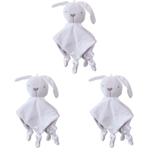 3PK LVD Comforter Blankierattle Bunny Home/Nursery Decor Children/Baby 0+ 23cm