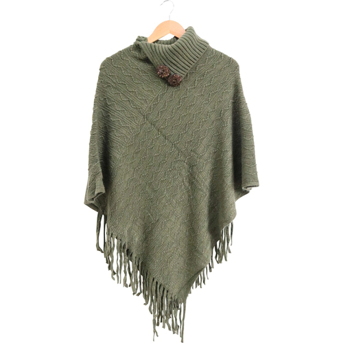 LVD Polyester Knitted Poncho Women's Cothing One Size - Isla Forest