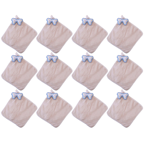 12PK LVD Bath Cloth Asstd Butterfly Home/Nursery Decor Children/Baby 0+ 28cm