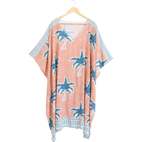 LVD Women's La Palma Kaftan Beach Cover Up Robe Polyester One Size