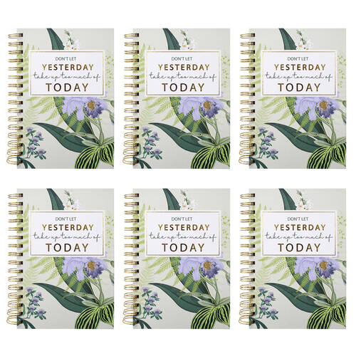 6PK LVD Botany A5 Notebook Writing Stationery 15.5x21cm