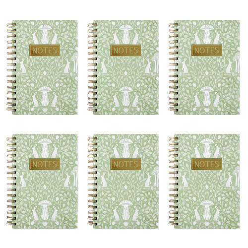 6PK LVD Vintage A5 Notebook Writing Stationery 15.5x21cm