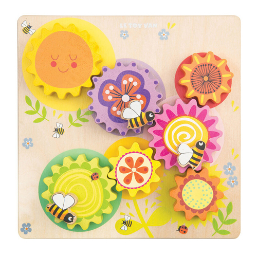 Le Toy Van Petilou Gears & Cogs Busy Bee Learning Puzzle Wooden Toy 12m+