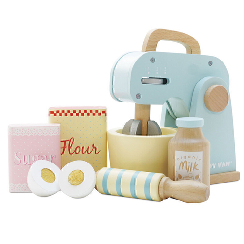 8pc Le Toy Van Honeybake Mixer Set Wooden Toy Kids 2y+