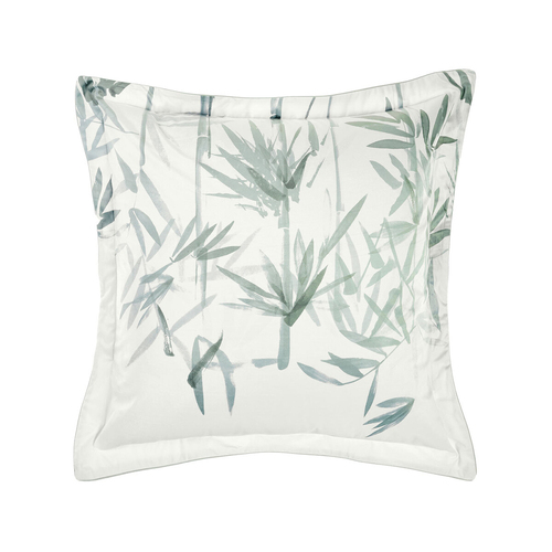 Grace by Linen House Florette 65x65cm European Pillowcase - Sage