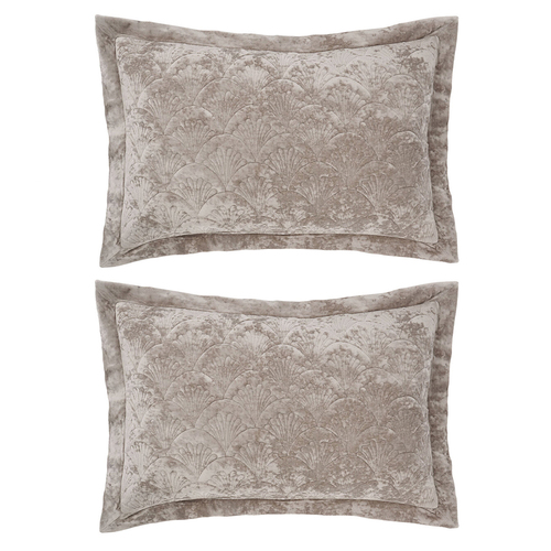 2pc Grace by Linen House Meyer 50x75cm Pillow Sham Set - Gold