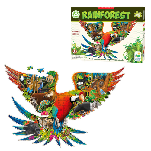 200pcs Learning Journey Wildlife World Rainforest Puzzle 5-12y