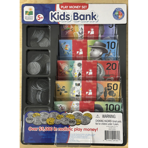 Learning Journey Kids Bank Kids Play Money Set 5-8y