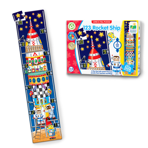 Learning Journey Long & Tall Puzzles 123 Rocketship 3-6y