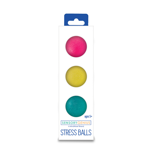 3pc Mindware Sensory Genius Varied Resistance Stress Balls - Assorted