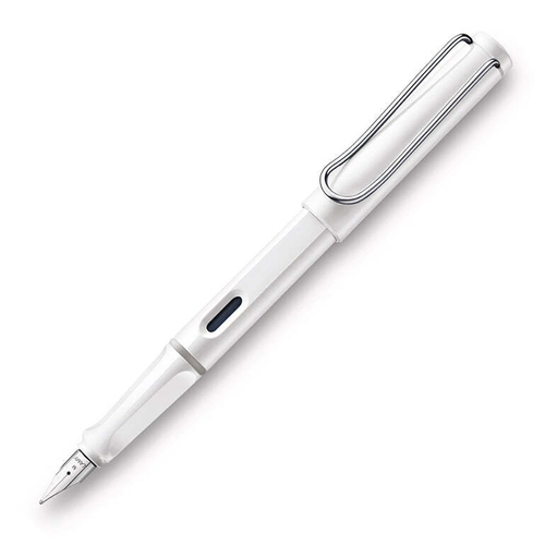 Lamy Safari Fountain Pen Broad Nib Tip Stationery - Shiny White