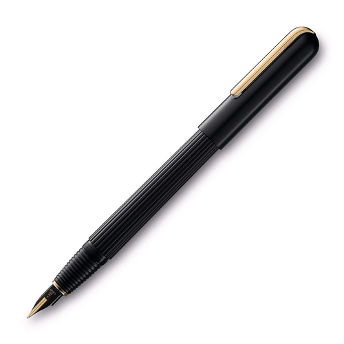 Lamy Imporium Fountain Pen Medium Nib Tip Stationery - Black & Gold