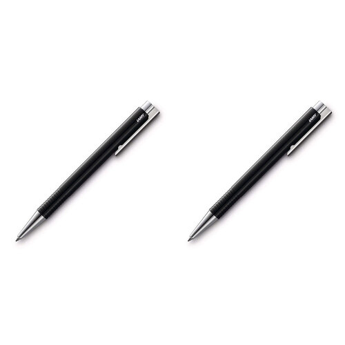 2PK Lamy Logo M+ Ballpoint Pen Medium-1mm Nib Tip - Black