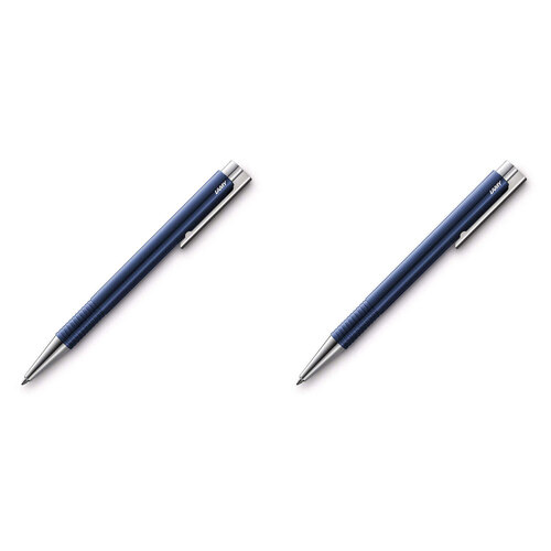 2PK Lamy Logo M+ Ballpoint Pen Medium-1mm Nib Tip - Blue