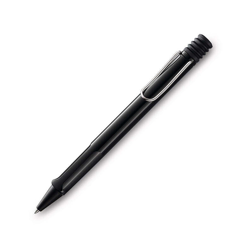 Lamy Safari Ballpoint Pen Medium-1mm Nib Tip - Shiny Black