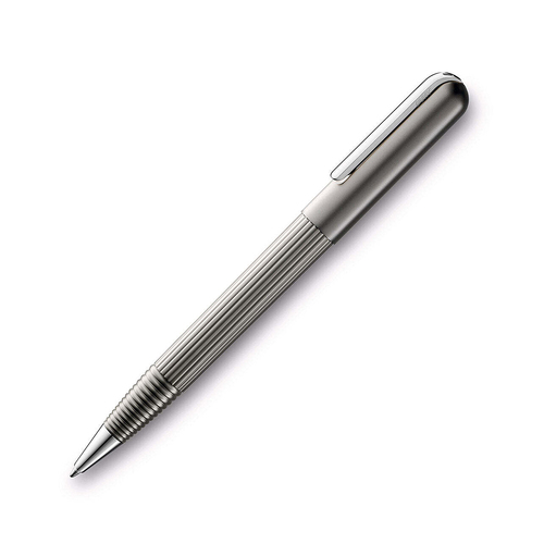 Lamy Imporium Ballpoint Pen Medium Nib Tip - Titanium & Platinum