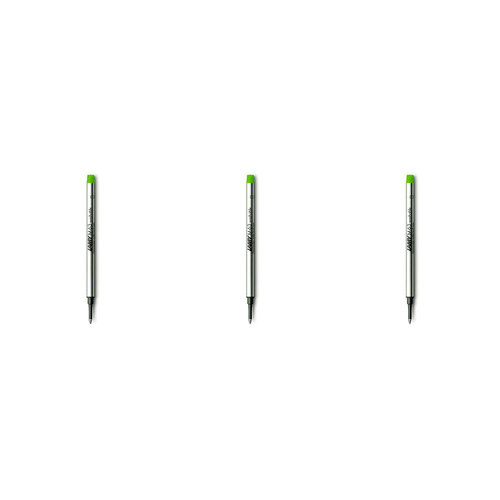 3PK Lamy M63 Rollerball Refill For Safari/Studio/AL-Star Pen Medium Nib - Green