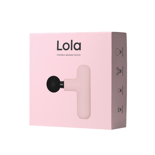 Lola Massage Gun 4 Heads Handheld Muscle Relief Gun Pink