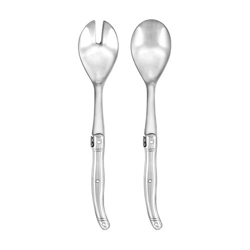 2pc Laguiole Silhouette 28.5cm Salad Server Set - Silver