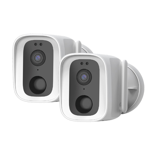 2pc Laser Smarthome Full HD 1080p Wireless Security Camera IP65 White