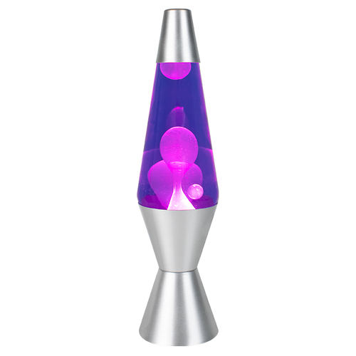 Purple/White Wax Liquid Lava Lamp Retro Light 37cm