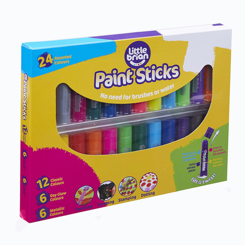 24pc Little Brian Paint Sticks Colour Kids/Childrens Toy Assorted 3+