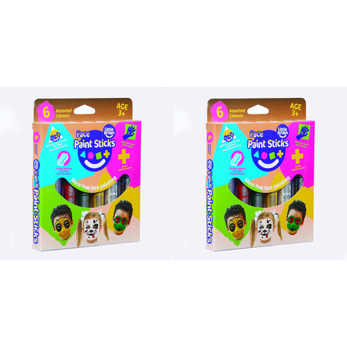 2x 6pc Little Brian Face Paint Sticks Classic Kids/Childrens Play Toy 3+