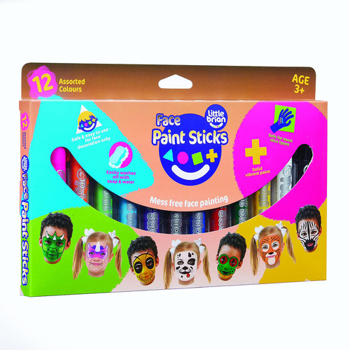 12pc Little Brian Face Paint Sticks Classic Kids/Childrens Play Toy 3+