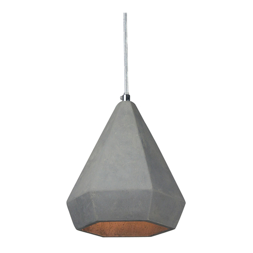 Luminite 123cm Concrete Pendant Lance Hanging Ceiling Lamp - Light Grey