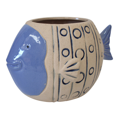 LVD Moby Fish Ceramic Stoneware 21cm Planter Pot Decor