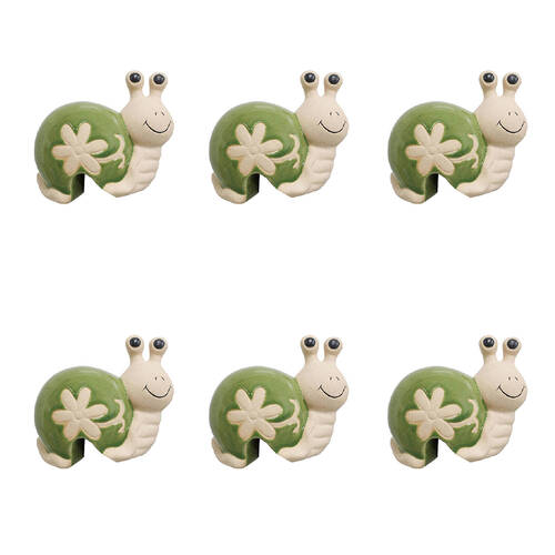 6PK LVD Ceramic Pot Sitter Home/Lounge Decor 9.1x7.5cm - Hippie Snail