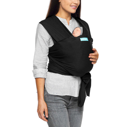 Moby Classic Wrap Baby Cotton Body Carrier - Black