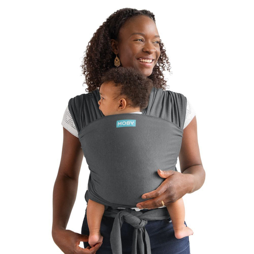 Moby Elements Wrap Baby Cotton Body Carrier - Asphalt