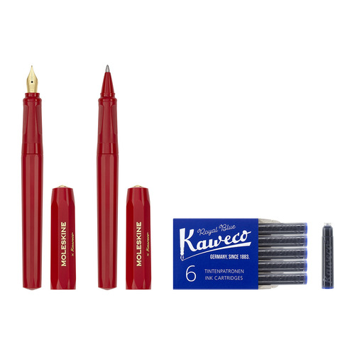 Moleskine Kaweco Collection Pen Set Fine Writing - Red