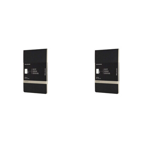 2PK Moleskine Professional Writing Notepad Stationery Black Large