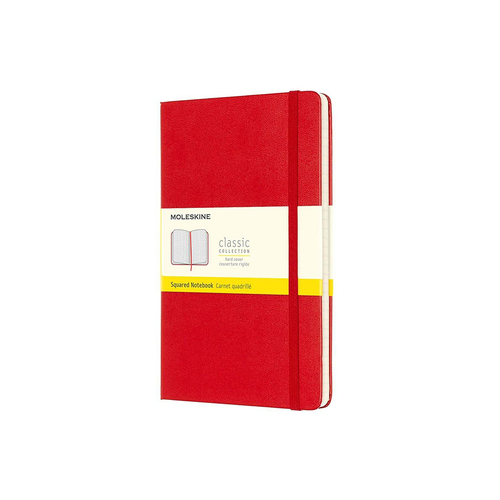 Moleskine Classic Hardcover Notebook Grid Scarlet Red Large