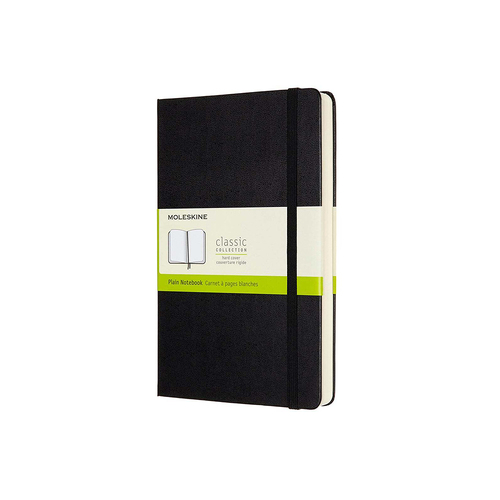 Moleskine Classic Hardcover Notebook Expanded Plain Black Large