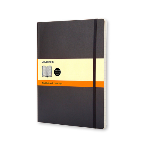 Moleskine Classic Ruled Soft Cover Notebook XL - Black