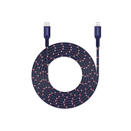 Microdia ExeCable Tweed PD60W USB-C to 8-Pin Cable 1.3m - Navy