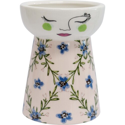 LVD Ceramic Doll Vase Home Tabletop Decor 11.5cm - Rosemary