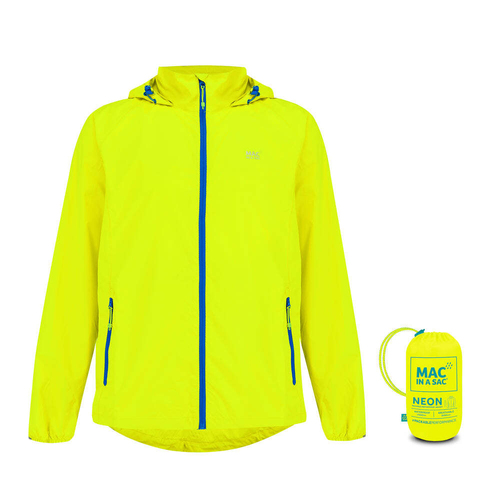 Mac In A Sac Unisex Adults Waterproof Jacket - Neon Yellow - XXL