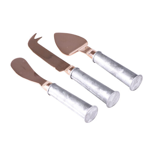 3pce Cheese Set Galvanised Handles