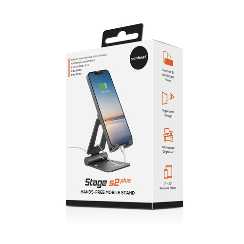 mbeat Stage S2+ Hands-Free Fold Up Portable Mobile Phone desk Stand