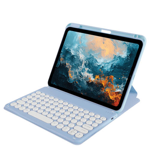 Techxtras Tablet Case with Wireless Keyboard iPad 10.9" Blue