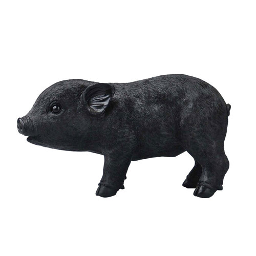 White Moose Resin Pig Money Box Home/Room Decor - Black