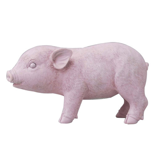 White Moose Resin Pig Money Box Home/Room Decor - Pink