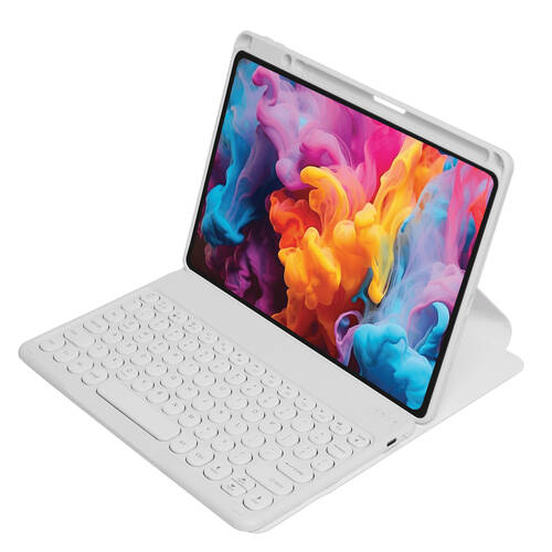 Techxtras Tablet Case with Wireless Keyboard iPad 10.2" White