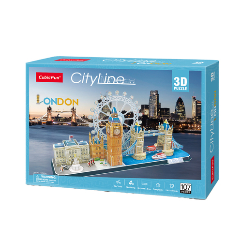 107pc CubicFun City Line London 3D Puzzle Kids Toy 3y+